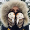 Hand Knitted Nordic Mittens With Owls - Buy 2 Get Extra 10% OFF & Free Shipping