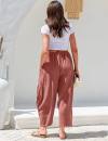 🎁 Letzter Tag Aktion 50% RABATT– Damen Leinenhose mit weitem Bein und Taschen