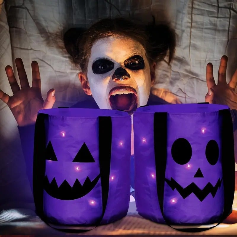 🎃 GlowPump LED Halloween Candy Bags (3 Pcs Set) ✨
