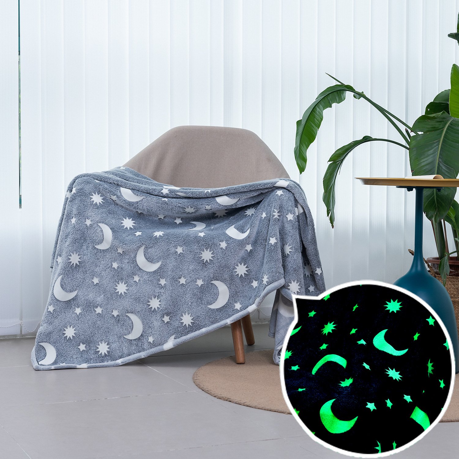 (🌲EARLY CHRISTMAS SALE - 50% OFF) 🎁Glow in The Dark Flannel Throw Blanket, BUY 2 FREE SHIPPING