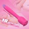 D3621 Scarlet 3-in-1 Telescopic Sucking And Shocking Handle Rose Vibrator