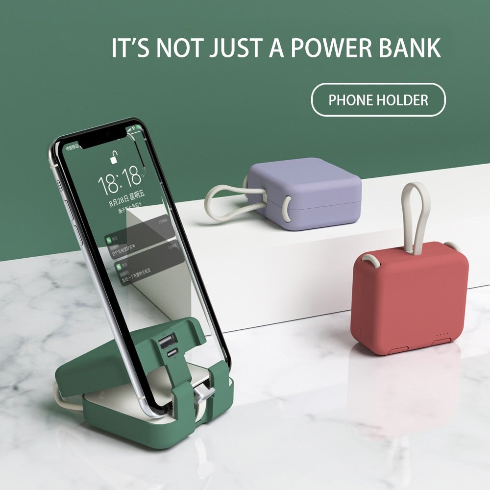 🔥Last Day Promotion- Save 70%🎄Foldable Power Bank with Mobile Holder Stand