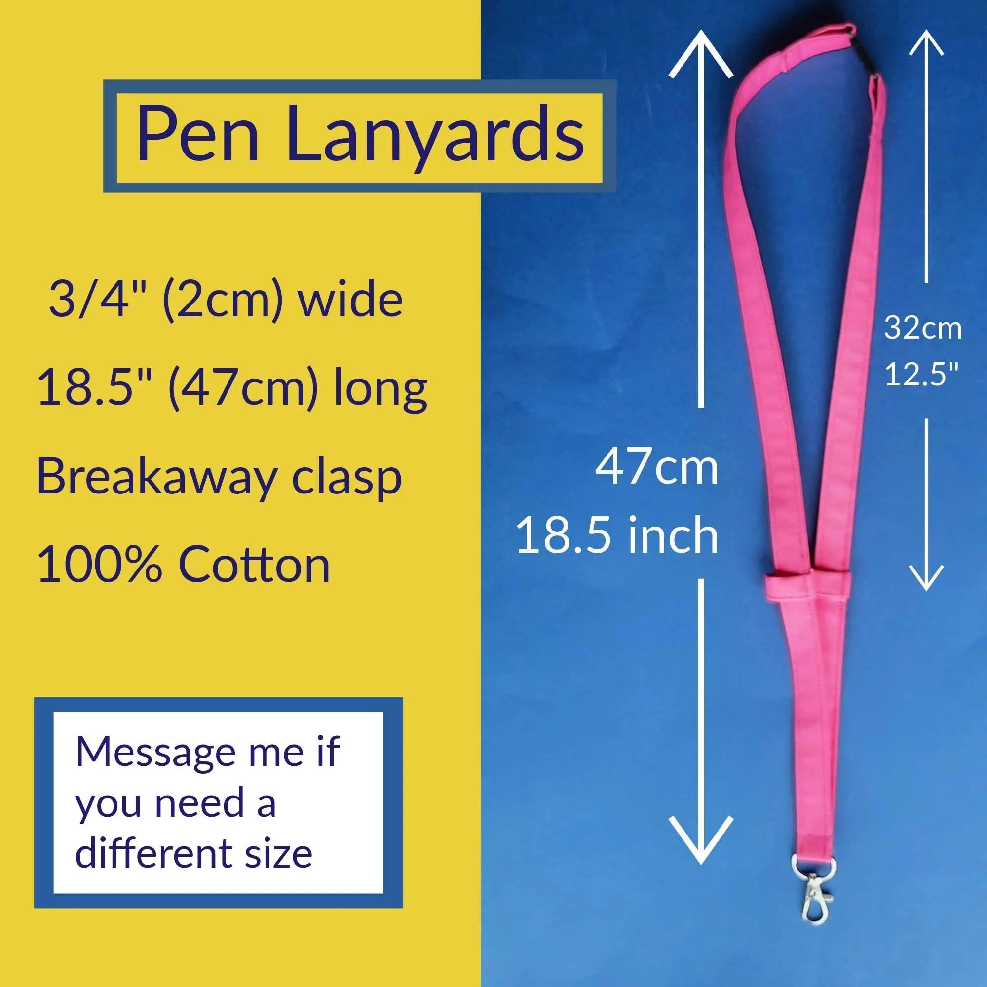 🔥LAST DAY 50% OFF -👩‍🏫Plain Fabric Pen Lanyards