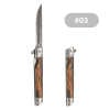 Folding Knife With Wooden Handle For Work, Hiking & Camping