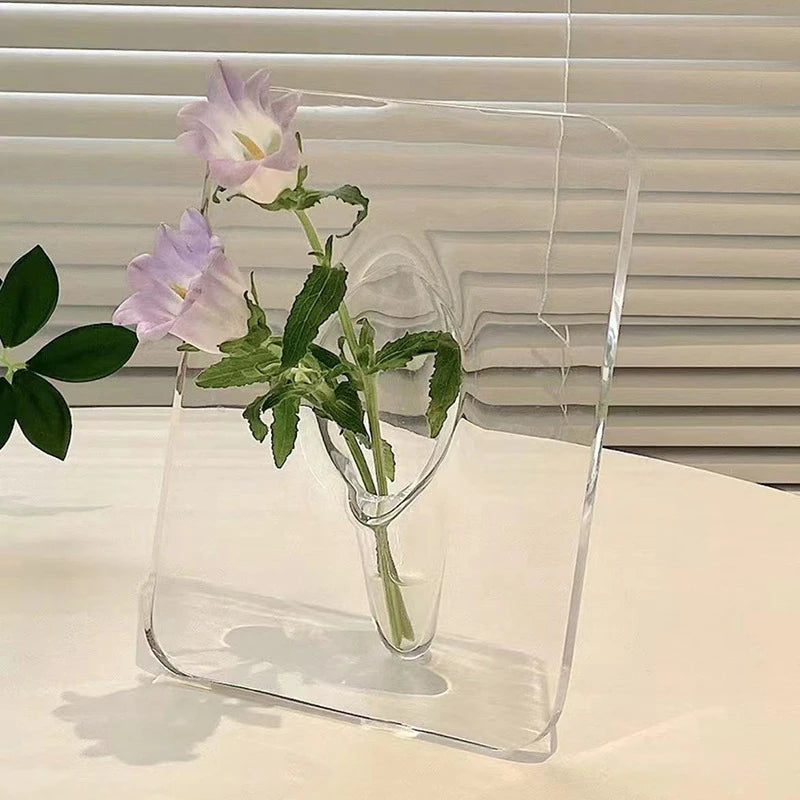 Transparent Acrylic Flower Vase Frame, Buy 4 Free Shipping