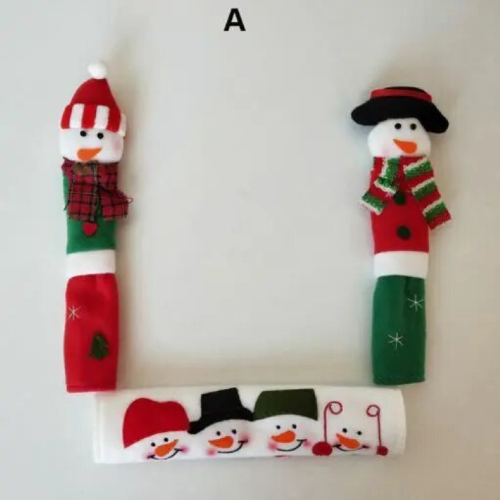 (Early Christmas Sale- 50% OFF) Snowman Kitchen Handle Door Covers (Set of 3)