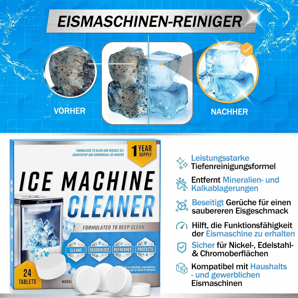 🧊✨Eismaschinenreiniger & Entkalker – 24 Reinigungstabletten, kompatibel mit Frigidaire, Opal