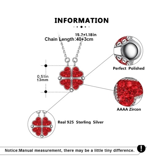 Christmas Hot Sale 48% OFF - S925 Silver Four Heart Clover Necklace - Buy 2 Free Shipping NOW