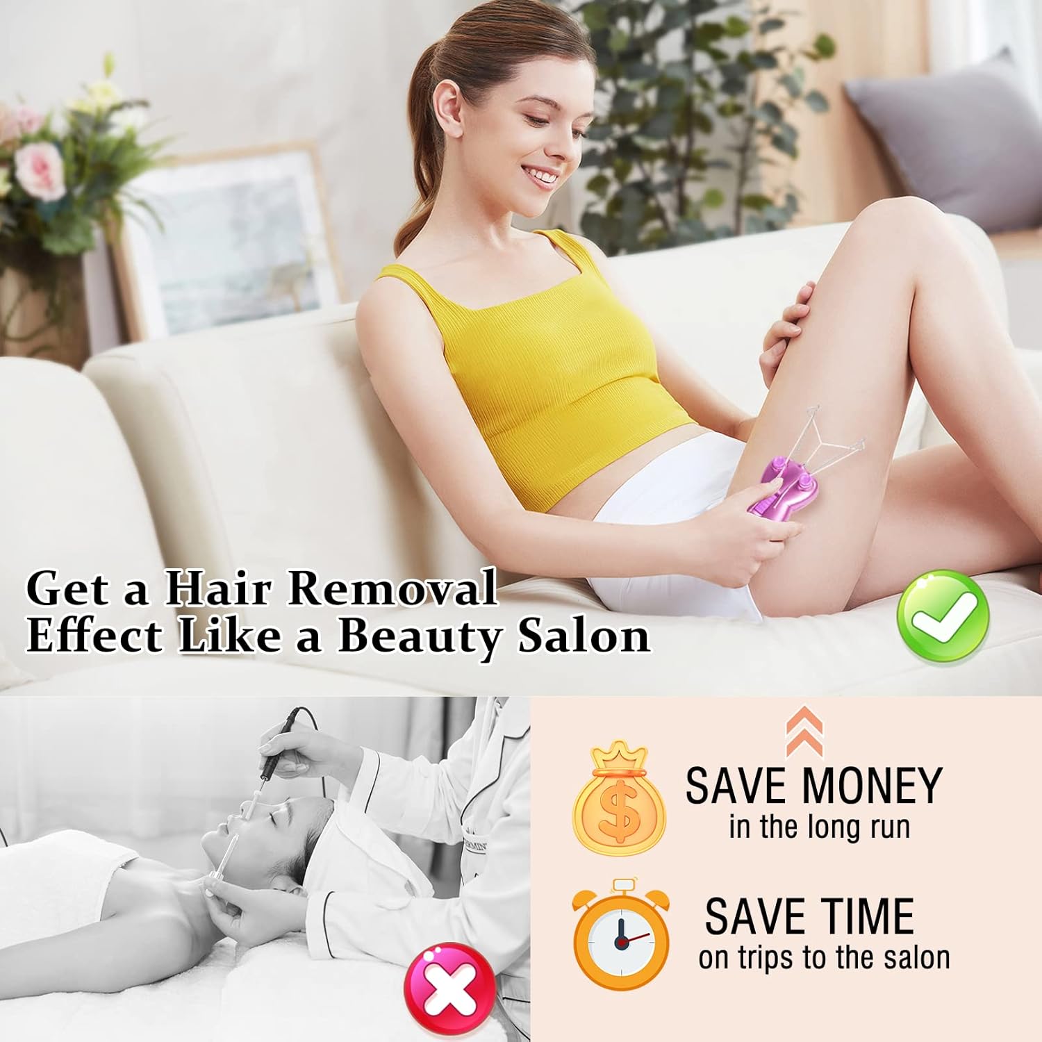 🎁TikTok Last Day Sale - 70% OFF🔥Electric Women Facial Hair Remover