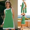 Last Day Promotion 70% OFF - 🔥Women's 2-Piece Sets Color Block Crewneck Sleeveless Top + Skirt & Shorts w/ Pockets⚡Buy 2 Get Free Shipping