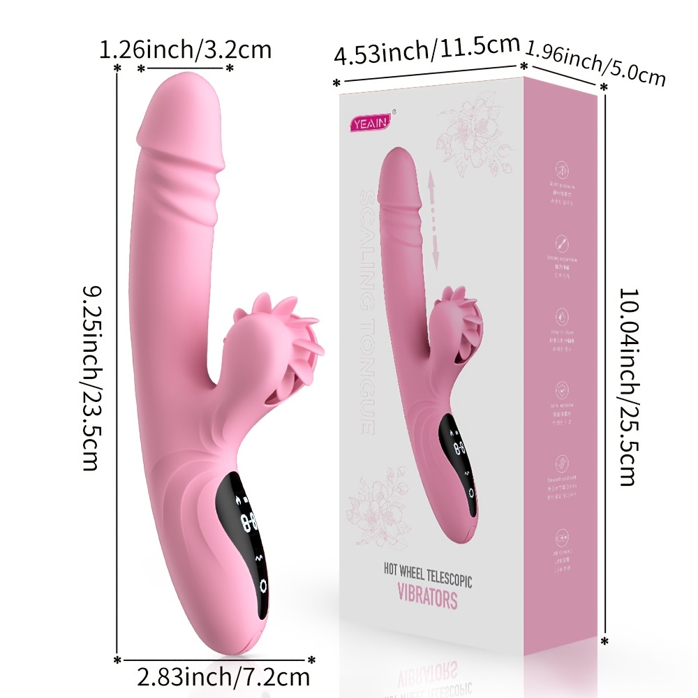 SHEMESIX - Female Masturbation Vibrator - Fully Retractable Heating Cannon Tongue Licking G-Spot Stimulation Masturbator