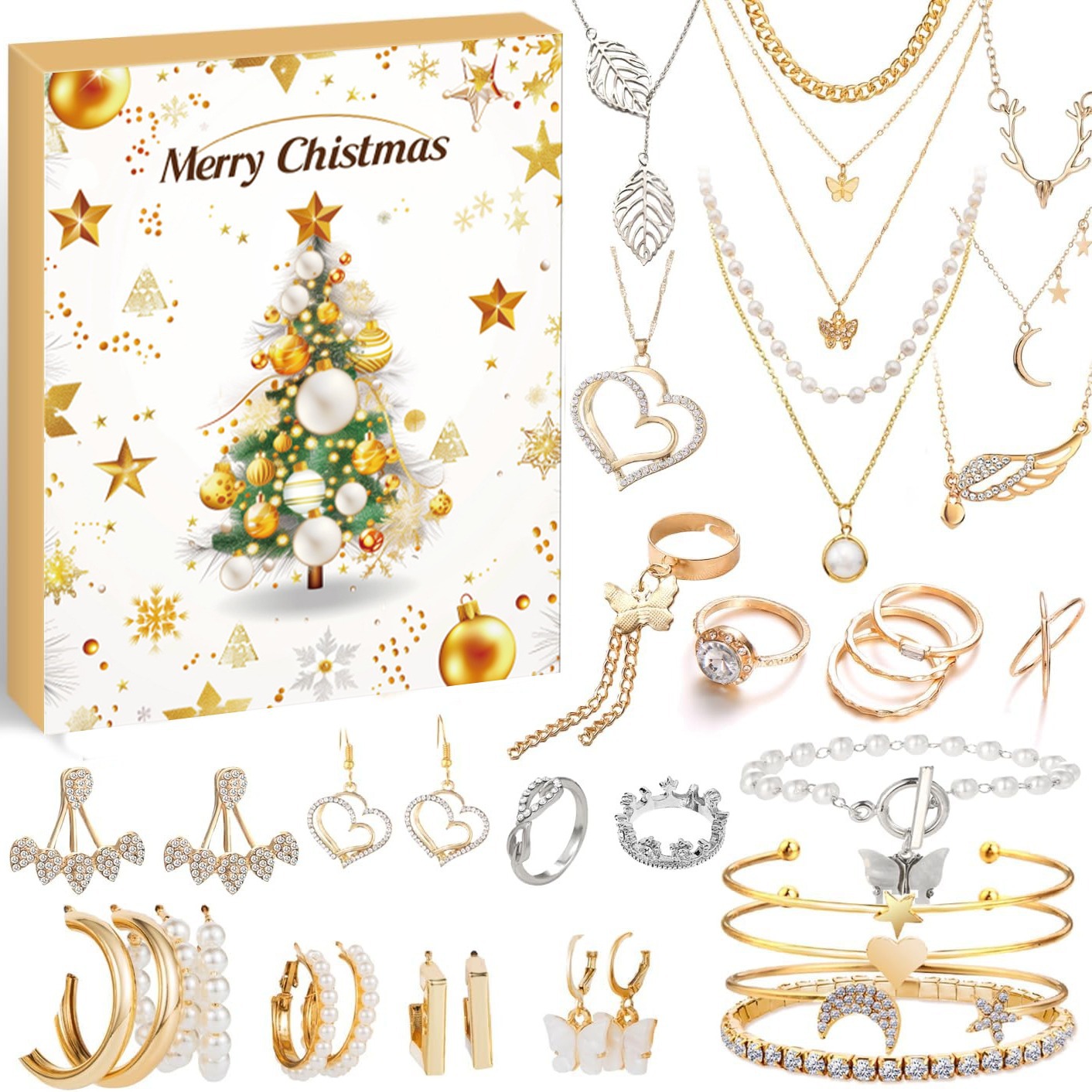 🎄TikTok Christmas Sale - 70% OFF🎄24 Pcs Mysterious Jewelry Calendar 2024