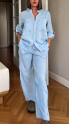Women's Collar Solid Color Casual Suit