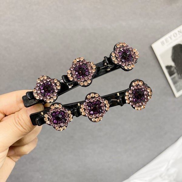 (🔥Christmas Promotion - 49% OFF🔥) Sparkling Crystal Stone Braided Hair Clips