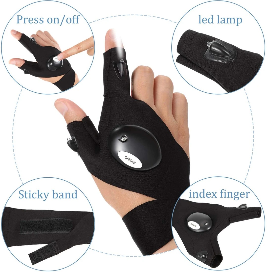 (Summer Flash Sale- 50% OFF) LED Gloves With Waterproof Light