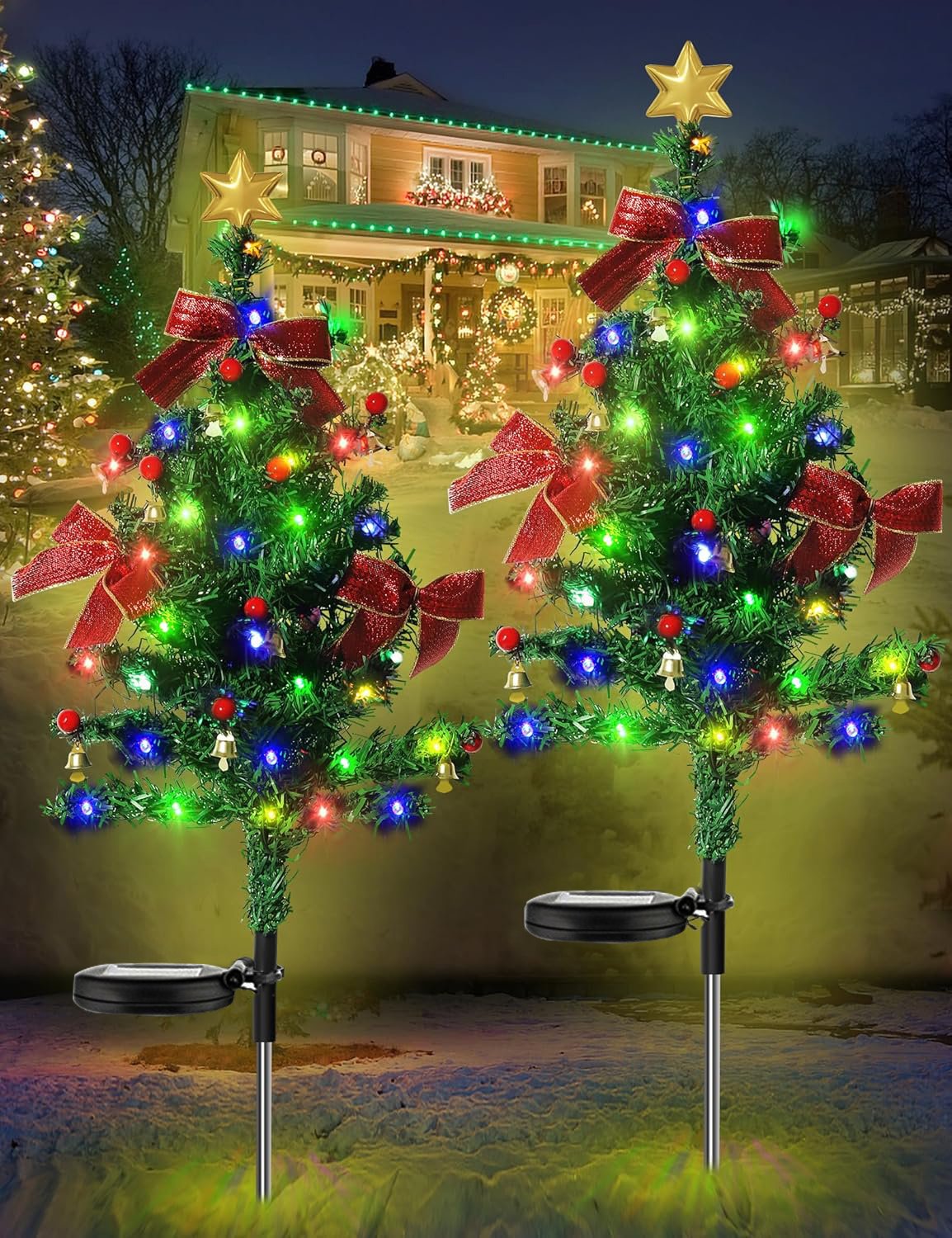 💥LAST DAY SALE 50% OFF🎄Waterproof Solar Christmas Trees Lights