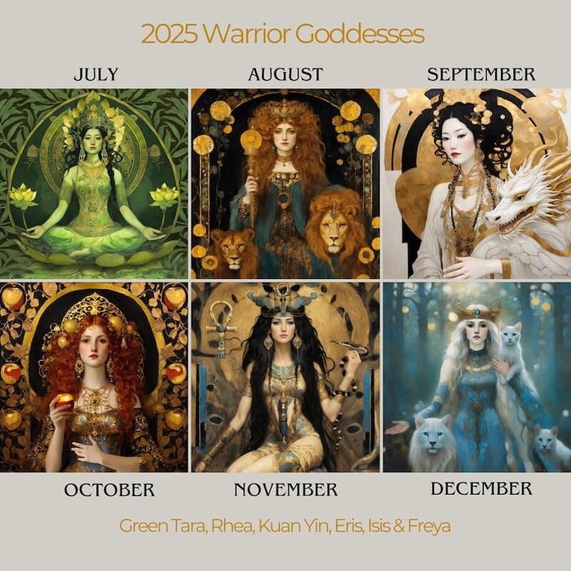 📅Warrior Goddess 2025 Moon Phase Calendar