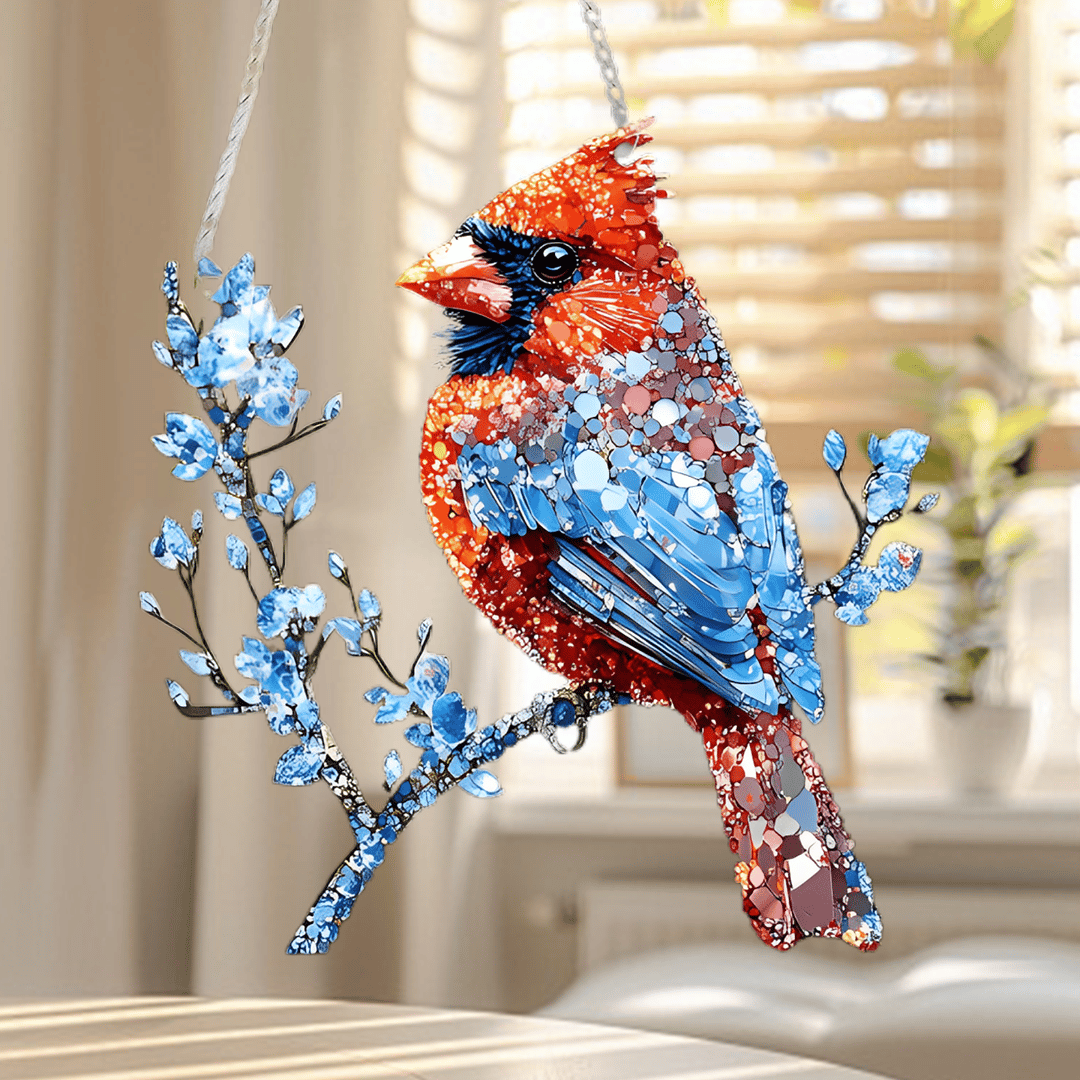 🐦❄️Cardinal Suncatcher Ornament