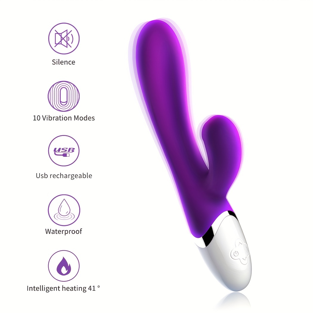 SHEMESIX - Female Masturbation Vibrator - Rabbit Clitoris G-Spot Automatic Telescopic Heating Vibrator