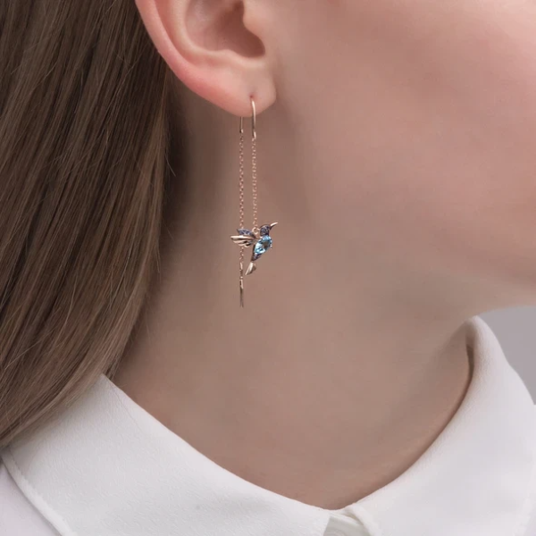 Early Christmas Hot Sale 50% OFF - Ladies Elegant Hummingbird Rhinestone Stud Earrings(Buy 2 get 10% OFF NOW)