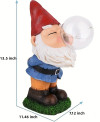 Jumbo & Hilarious  Gnome Blowing A Bubble Garden Statue