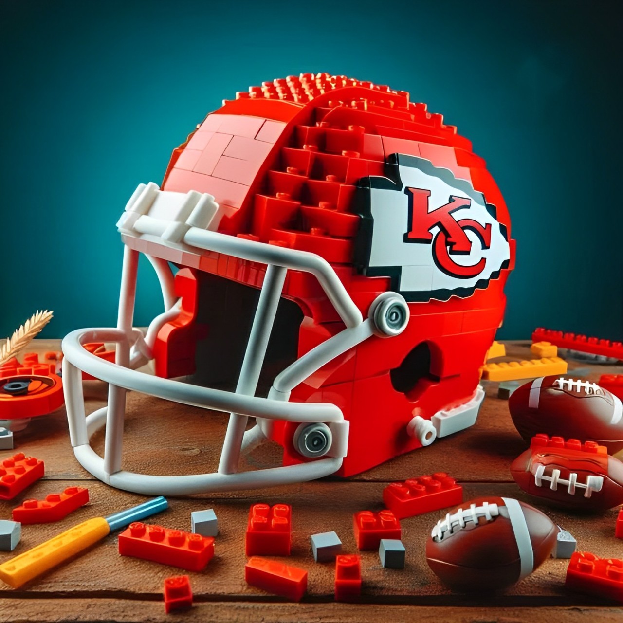 🏈 Football Fan Building Block Helmet