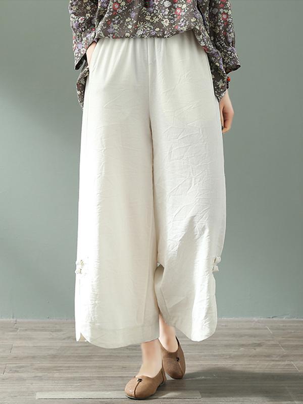 Heaven Tour Cotton & Linen Wide Leg Pant