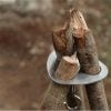 Portable Outdoor Pot Hanger Tripod Bracket Hanger Camping Supplies Bonfire Stainless Steel Tripod Storage Rack