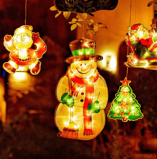 🎅 Early Christmas 50%OFF☃️Santa Claus Window Hanging Lights Christmas Decorative Atmosphere❄️