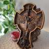 Archangel Michael Natural Wood Carved Statue