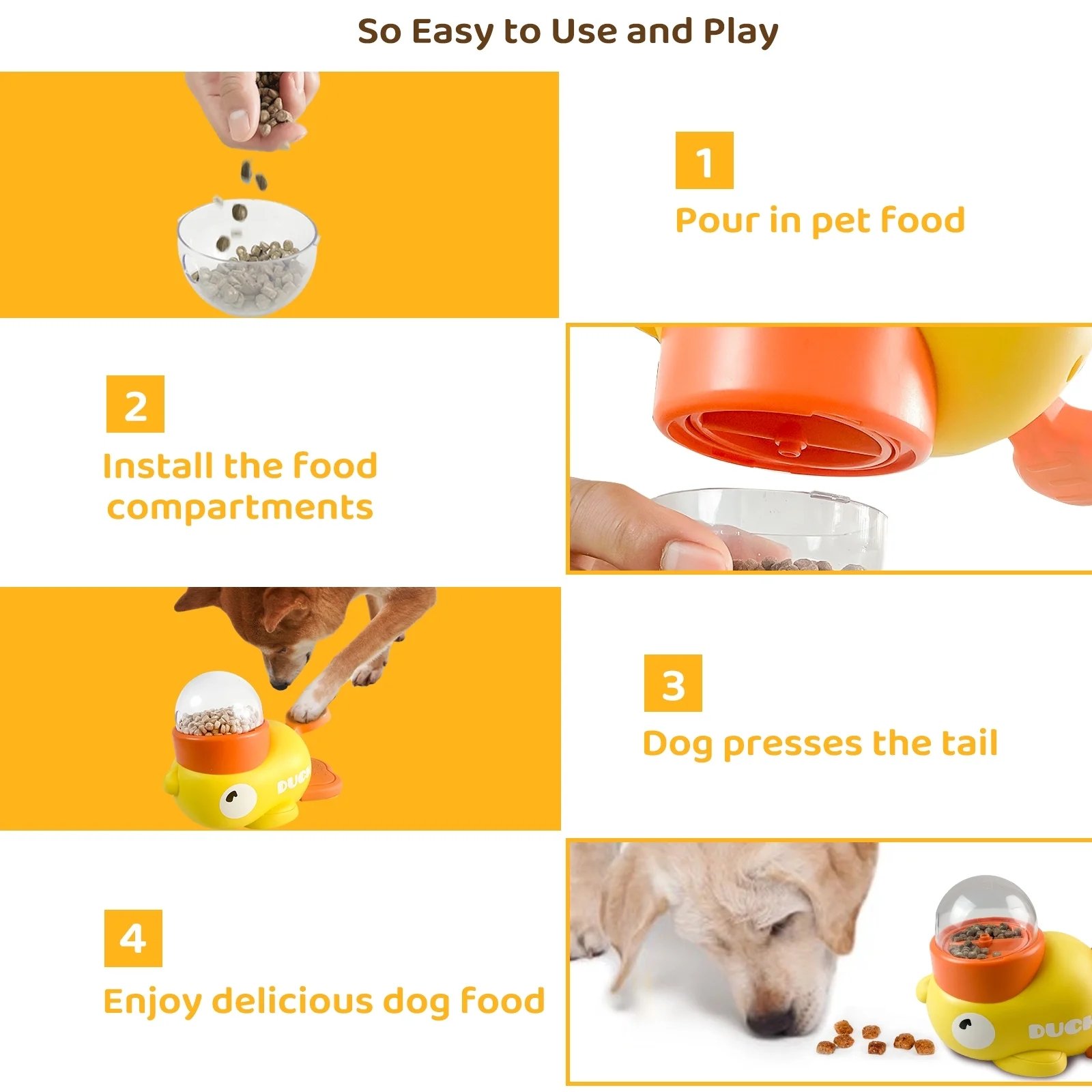 🔥Last Day Promotion 70% OFF🔥Little Yellow Duck Pet Feeder⚡️Buy 2 Free Shipping