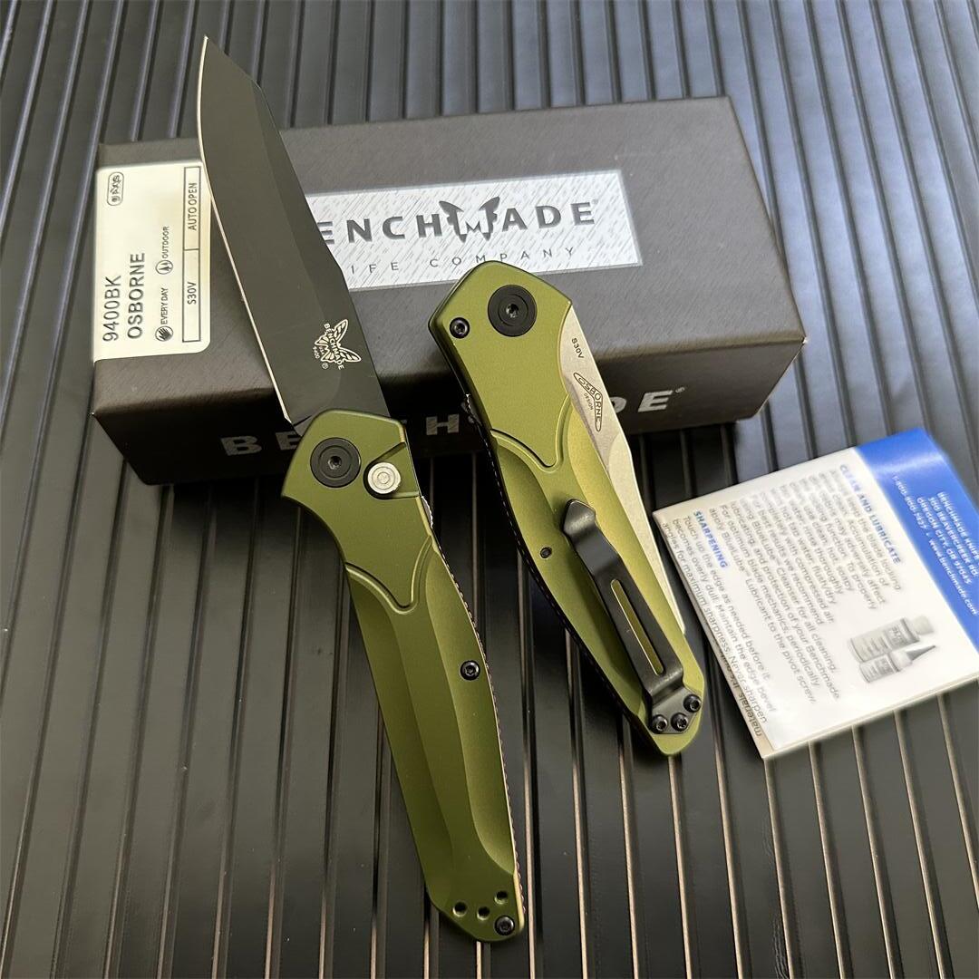 940 Automatic Knife Green Aluminum 3.4, Buy 2 Free Shipping