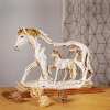 Galloping Horse Statue With Pony Stone Figurine