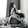 Cute anime maid cosplay costume outfit wit apron & tie PPF0290
