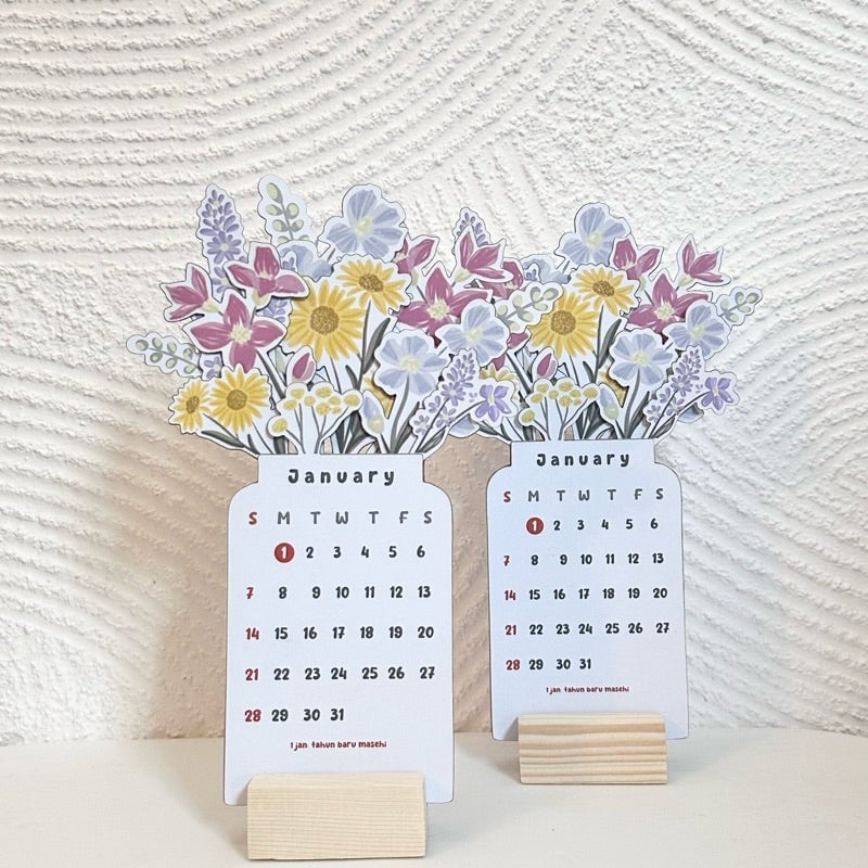 (🌲Early Christmas Sale- 50% OFF) 2024 Bloomy Flowers Desk Calendar