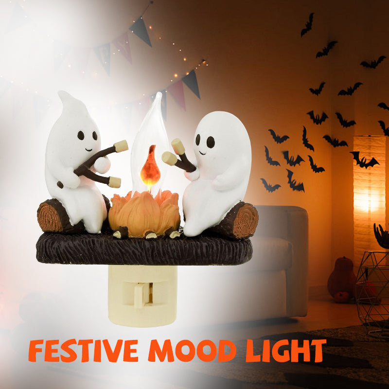 ✈️Ready to Ship - 🔥2024 Ghosts Campfire Flicker Flame Nightlight✨🔥👻 - 🎁BUY 2 FREE SHIPPING