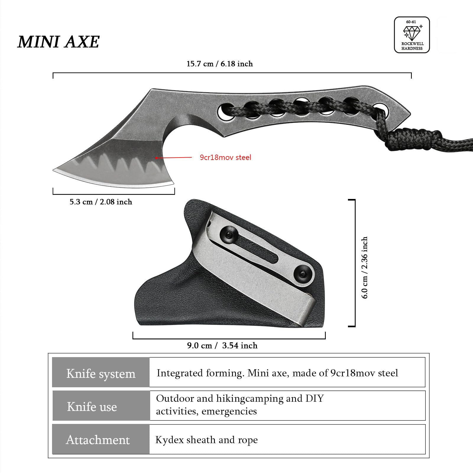 Z-Strike Mini Hatchet With Sheath