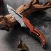 💥LAST DAY SALE 50% OFF💥Wood Handle Damask Folding Pocket Knife⚡BUY 2 FREE SHIPPING