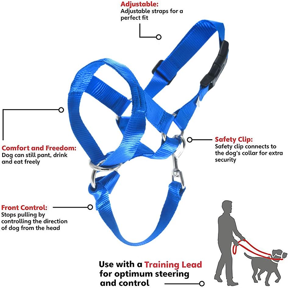 BARKLESS Soft Dog Head Collar, No Pull Training Tool for Small Medium Large Dogs on Walks, Gentle Training Collar and Control for Heavy Pullers, Includes Free Training Guide