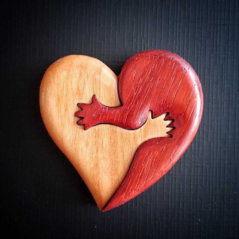 🎄Christmas Pre Promote 49% OFF- A Hug From My Heart For You (Handmade Wood Carvings)