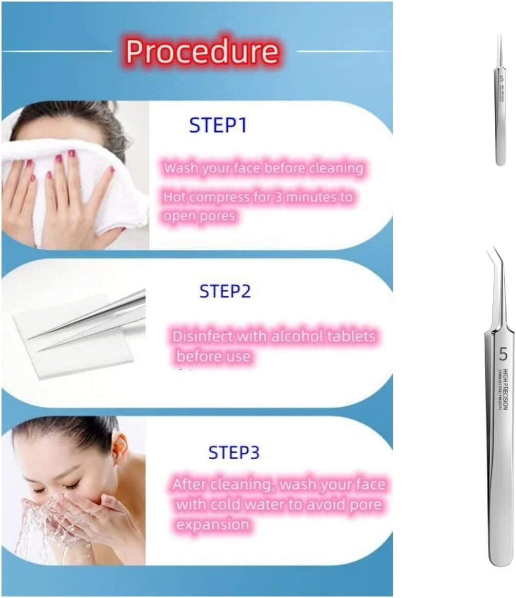 🔥Professional Facial Blackhead Remover Tweezers