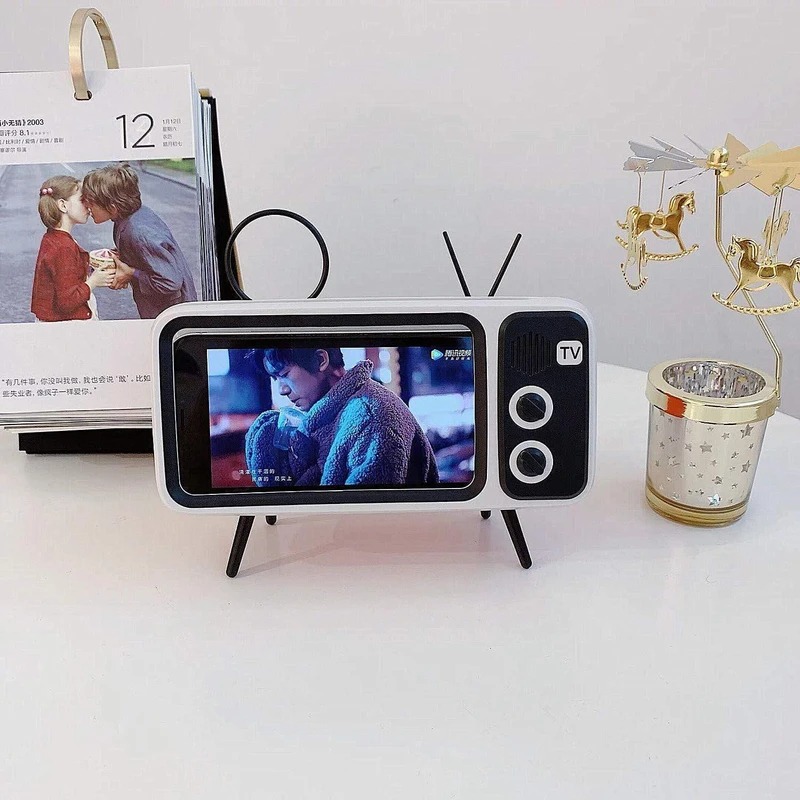 (Christmas Big Sale!- 50% OFF)Retro TV BlueTooth Speaker Mobile Phone Holder- Buy 2 Worldwide Free Shipping