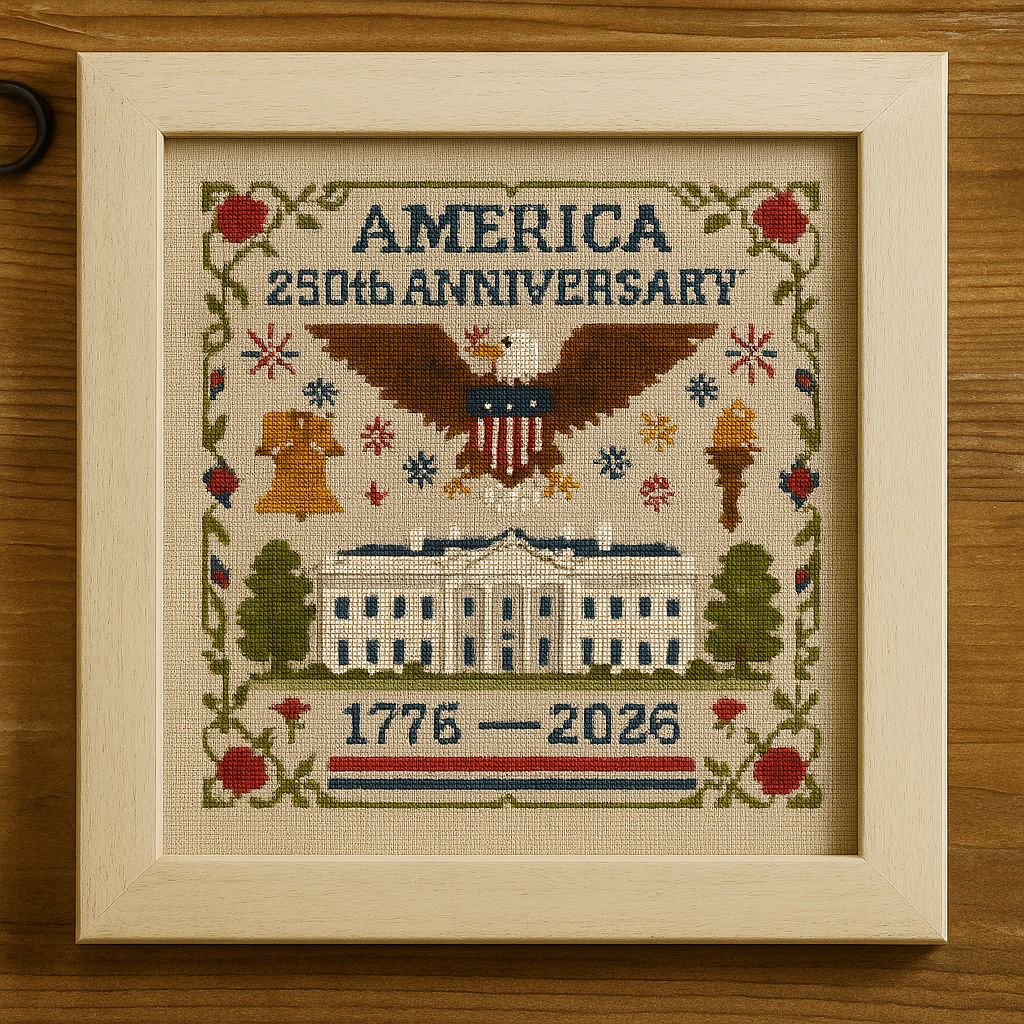 🏆Flash Sale 60% OFF - US 250th Anniversary Cross Stitch Kit