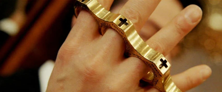 Holy Spiritus Constantine Brass Knuckle Paper Weight
