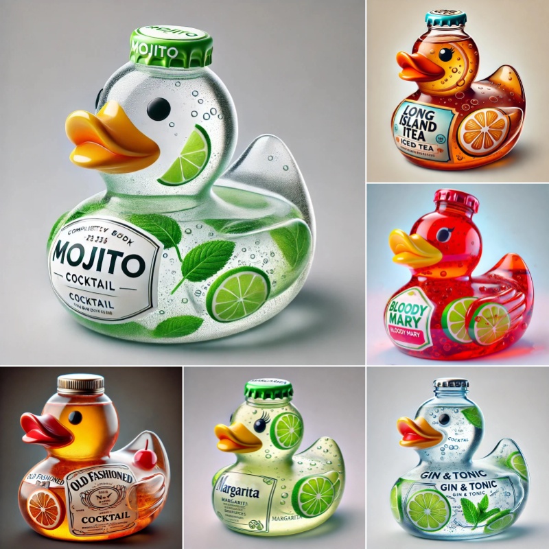 🍸Funny Cocktail Duck Bottle Ornaments🔥Buy 2 Free Shipping