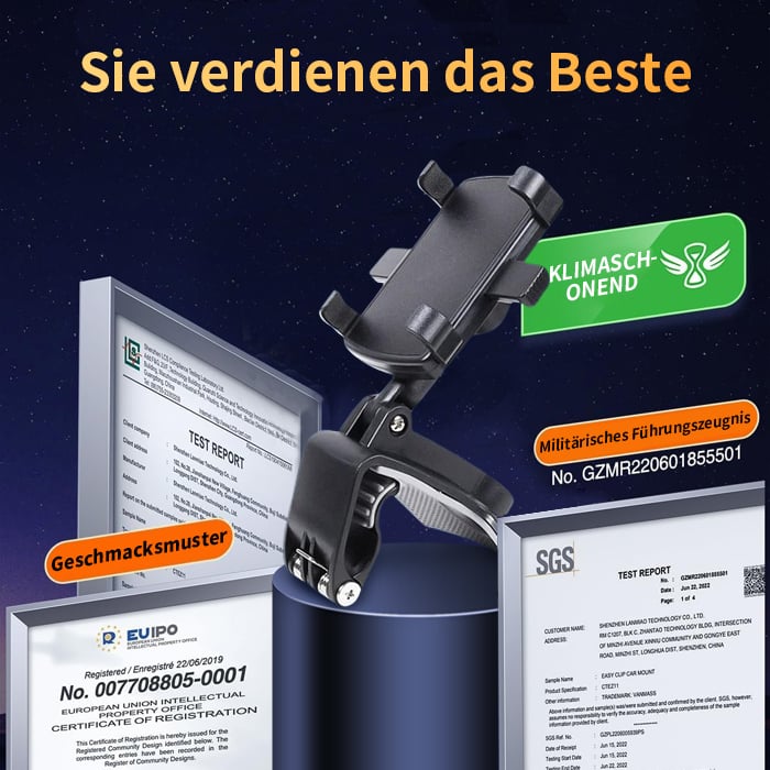 🏆360-Grad-drehbare Handyhalterung fürs Armaturenbrett im Auto
