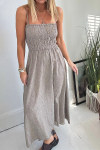 Women's Cotton and Linen Suspender Cardigan Casual Suit
