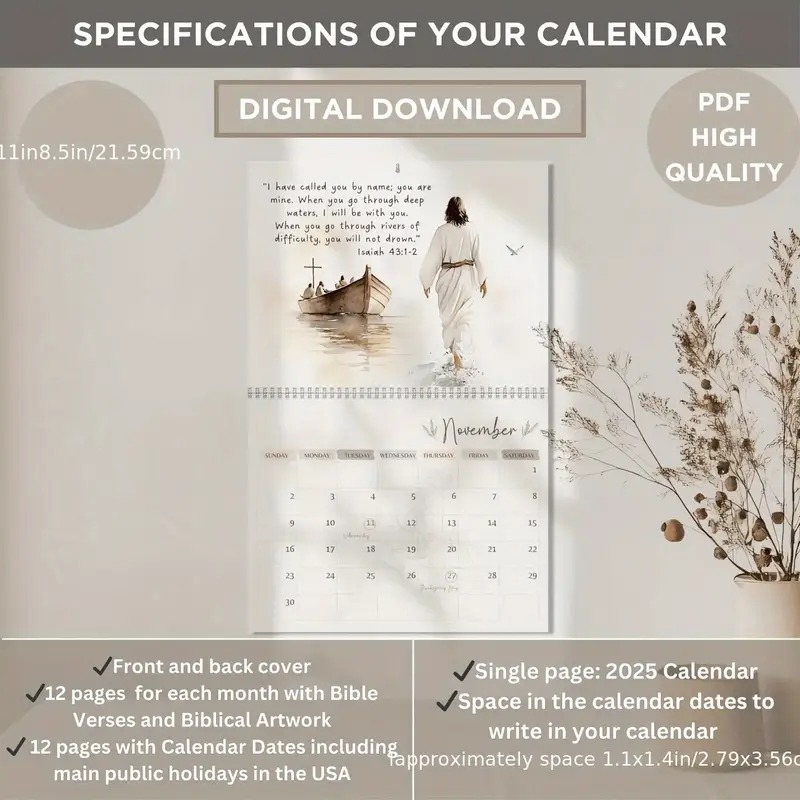 🎄Early Christmas Sale 49% OFF🔥Christianity 2025 Bible Verse Calendar