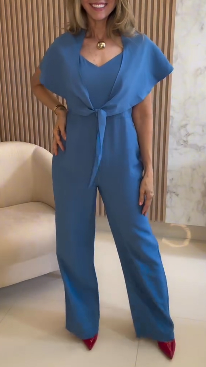 Women's V-neck Sleeveless Jumpsuit Casual Suit