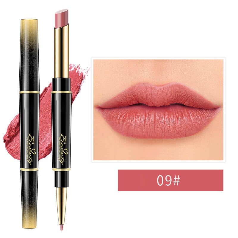 🔥Double ended lipstick Automatic Lip Liner Matte Waterproof Non-fading Non-stick Lipstick
